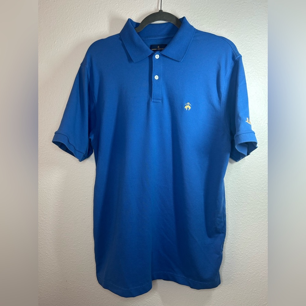 Brooks Brothers Men’s Golden Fleece Blue Collared Polo - Size Medium